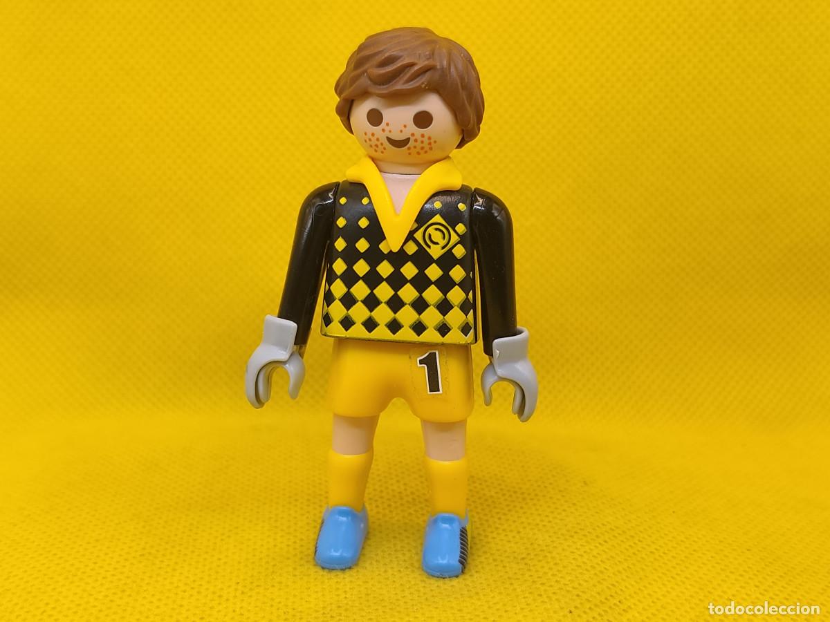 Playmobil: Playmobil Portero de f&uacute;tbol con equipaci&oacute;n amarilla y guantes