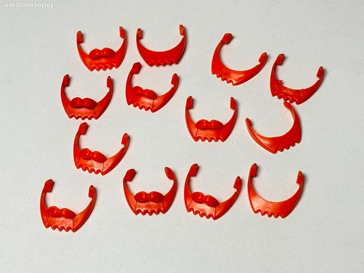 Playmobil: PLAYMOBIL lote barba color naranja