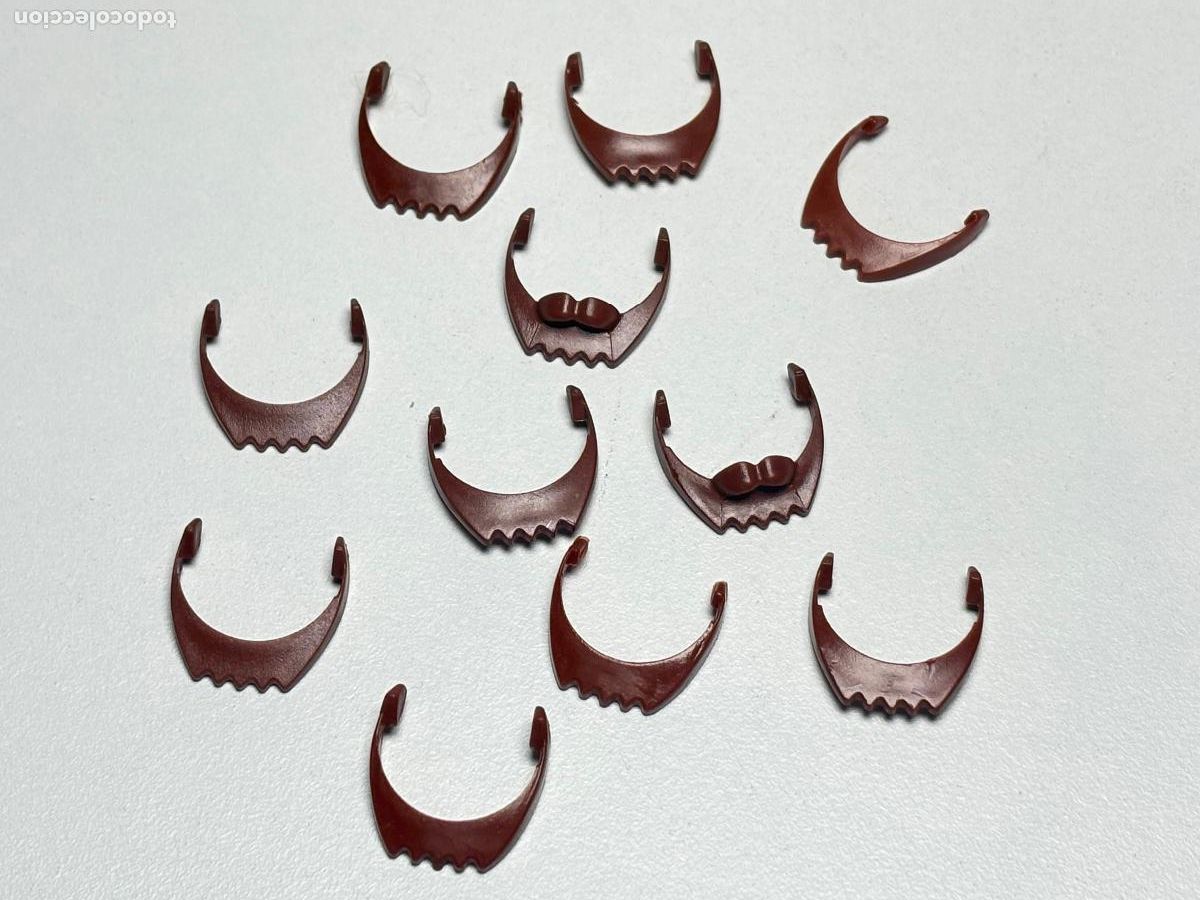 Playmobil: PLAYMOBIL lote barba color marr&oacute;n