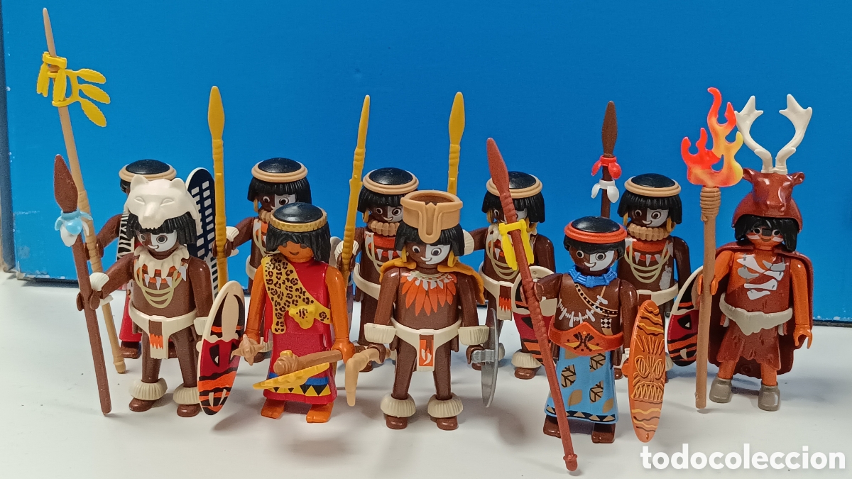 Playmobil: Playmobil Lote 10 Guerrero Zul&uacute; Africano