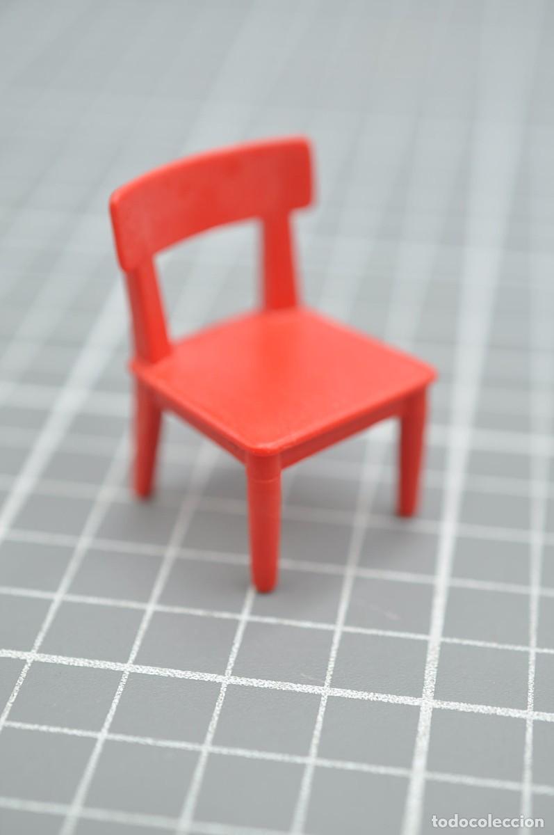Playmobil: cj2002 Playmobil, silla roja madera