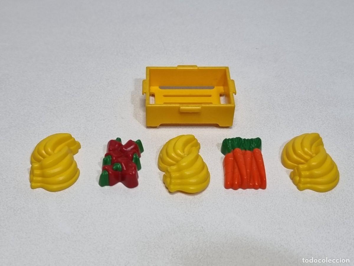Playmobil: Playmobil Caja Fruta Verdura Pimiento Platano Zanahoria Mercado Fruteria Tienda