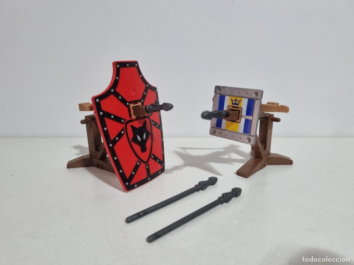 Playmobil: Playmobil 4217 Lote Ballesta Ca&ntilde;on Lanza Artilleria Medieval Asedio Castillo