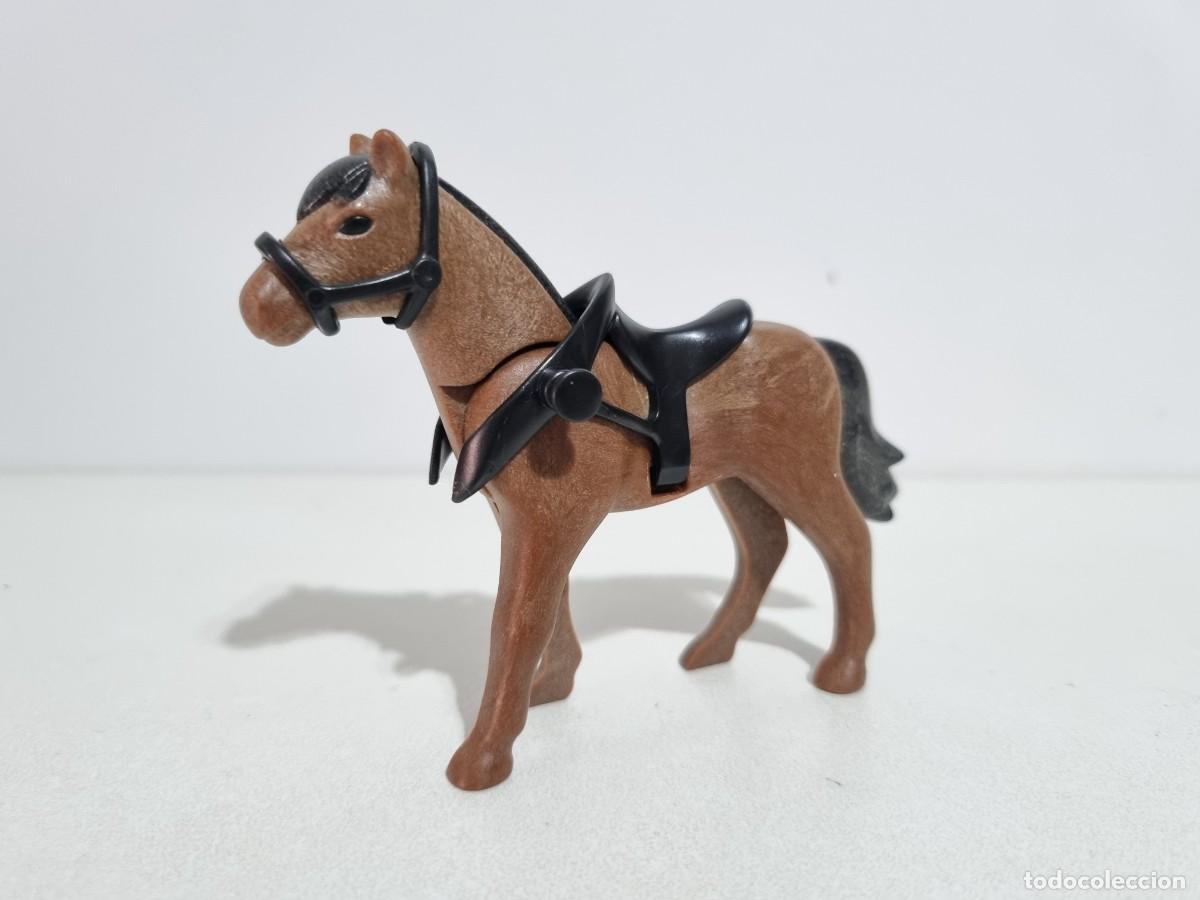 Playmobil: Playmobil 3246 Caballo Marron Cabezal Montura Silla Carreta Carro Granja