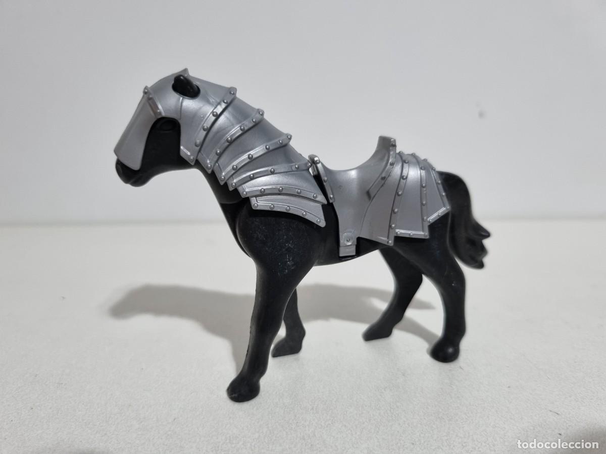 Playmobil: Playmobil Caballo Negro Medieval Coraza Armadura Guerrero Caballero