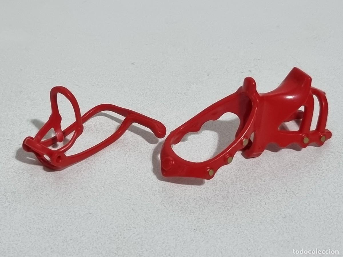 Playmobil: Playmobil Pieza Cabezal Rienda Silla Montura Roja Caballo Medieval