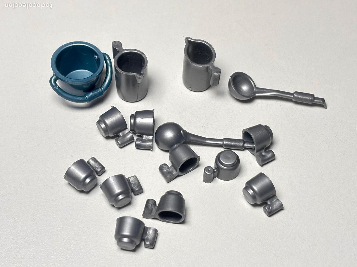 Playmobil: Playmobil lote jarra taza cubo cuchara fuerte oeste