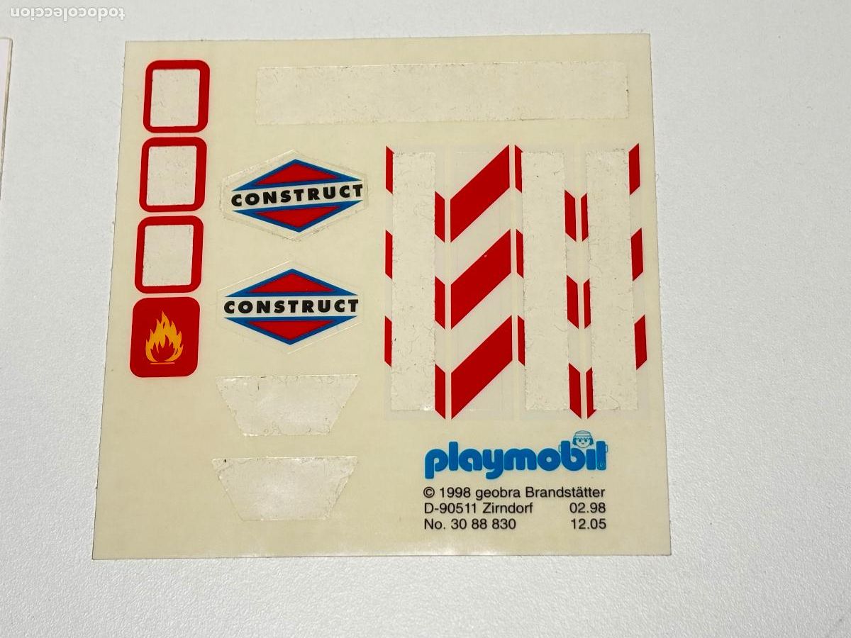 Playmobil: Playmobil 3003 pegatina carretilla obra
