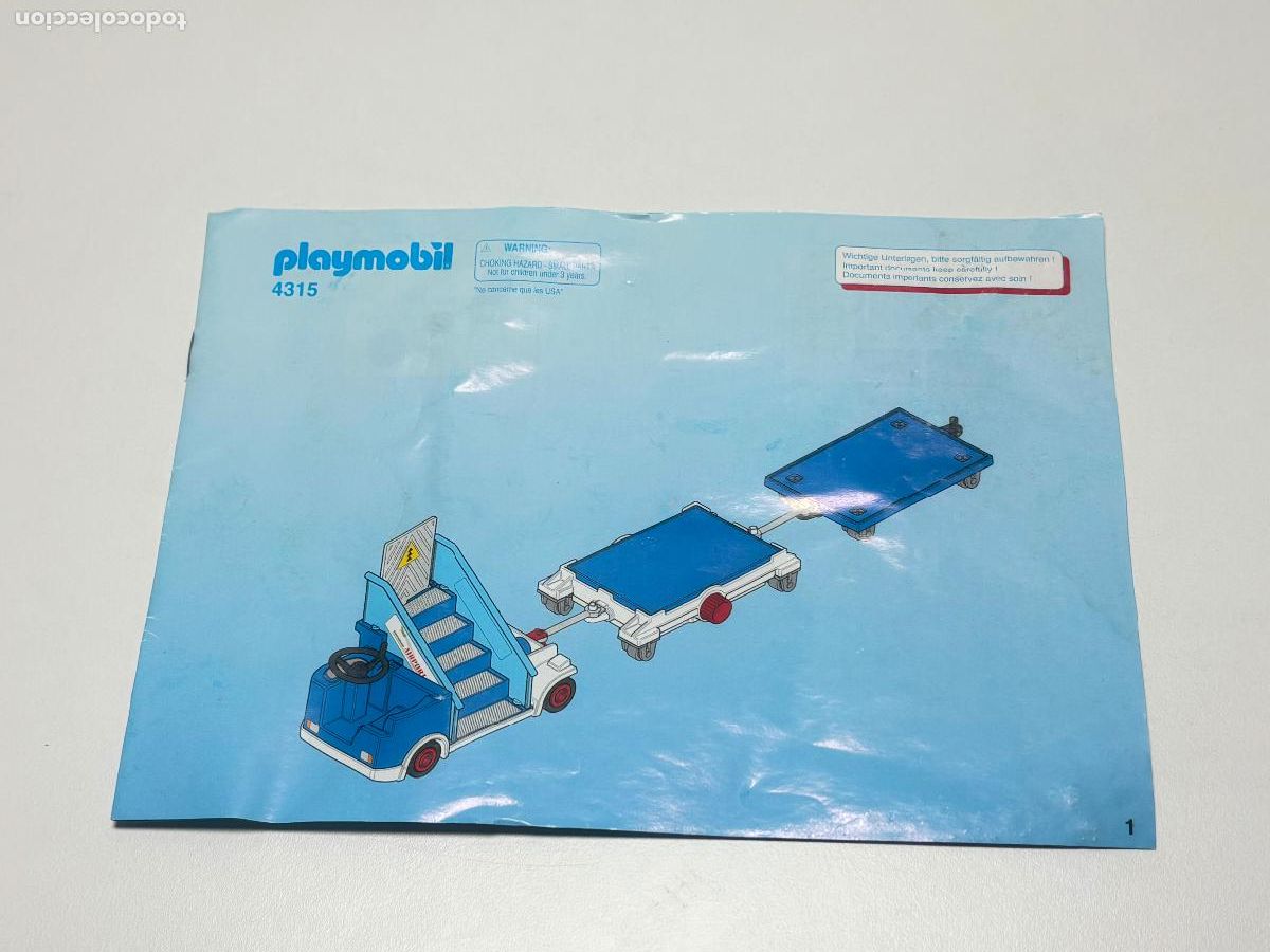 Playmobil: Playmobil 4315 instrucciones carro aeropuerto
