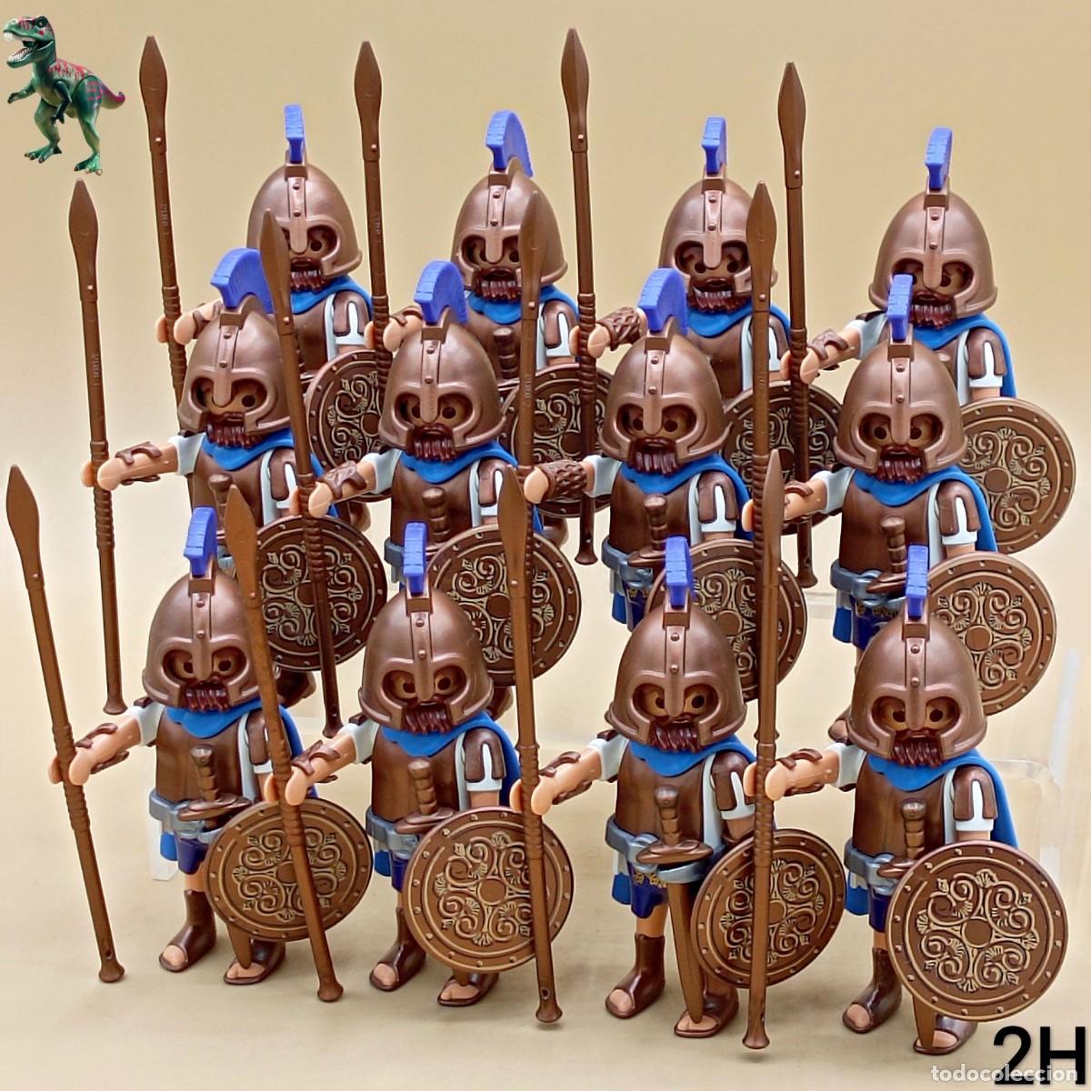 Playmobil: Playmobil lote batallon hoplitas espartanos guerrero griego romano soldado aquiles leonidas lanceros