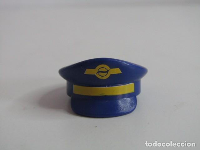 Playmobil: DIFICIL GORRA DE VISERA AZUL COMANDANTE DE LINEA AEREA AVION LUFTHANSA PLAYMOBIL