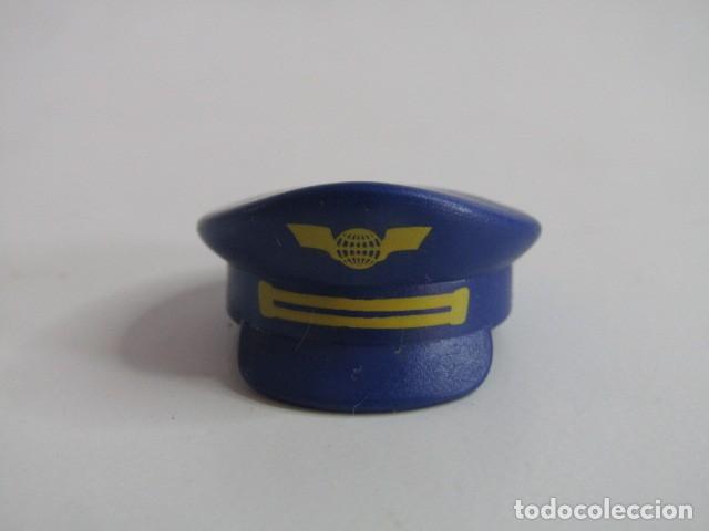 Playmobil: DIFICIL GORRA DE VISERA AZUL COMANDANTE DE LINEA AEREA AVION PACIFIC AIRLINES PLAYMOBIL
