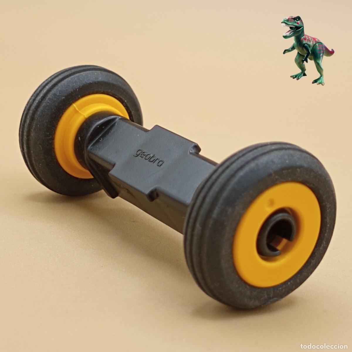 Playmobil: Playmobil ruedas amarillas con eje pieza llanta tren infantil 5549