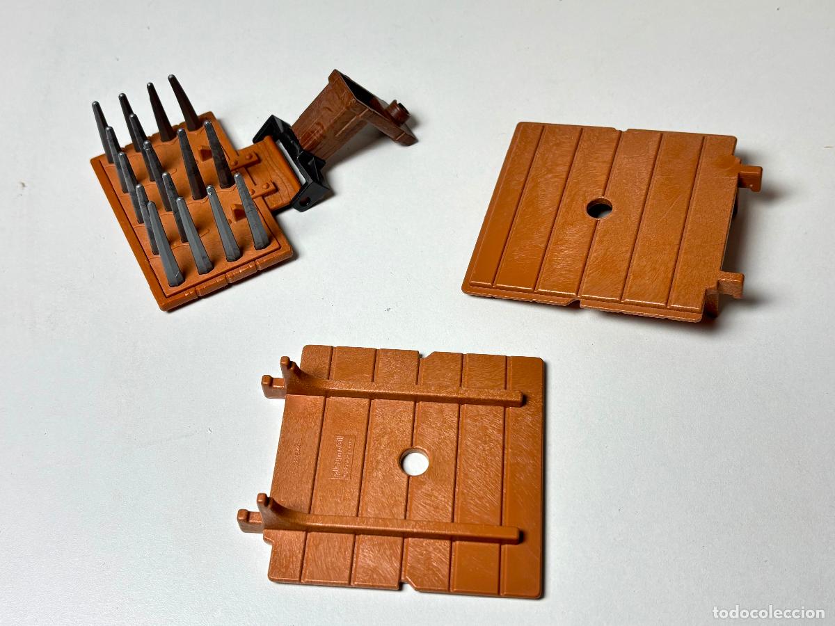 Playmobil: Playmobil lote base cuadrada pinchos trampa muralla casa castillo