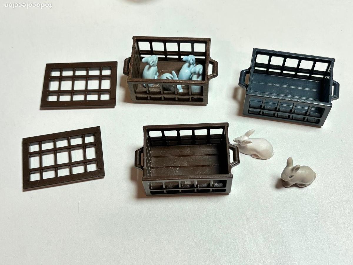 Playmobil: Playmobil lote cajas con tapa animales pegados