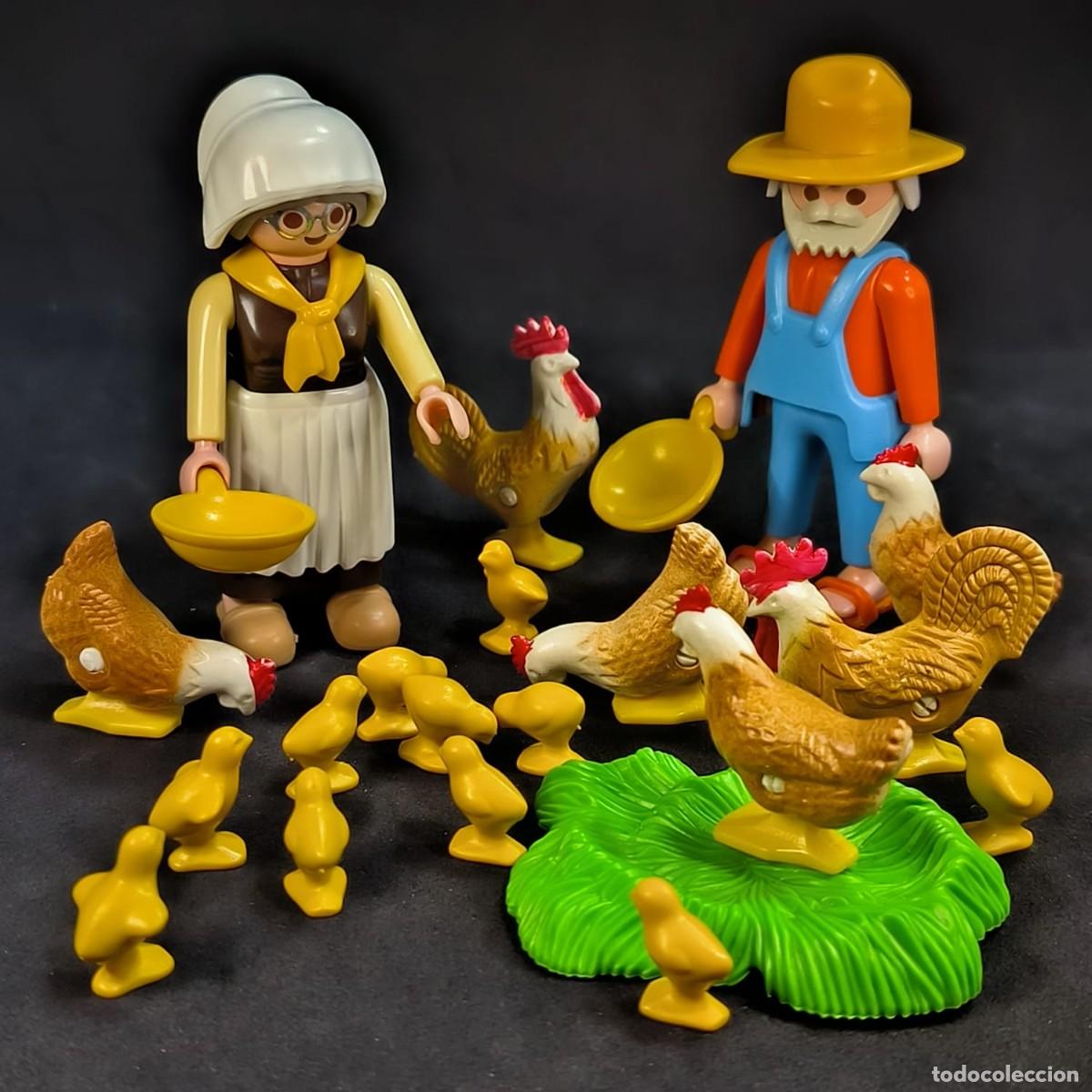 Playmobil: Playmobil abuelos granjeros con gallinas ☼