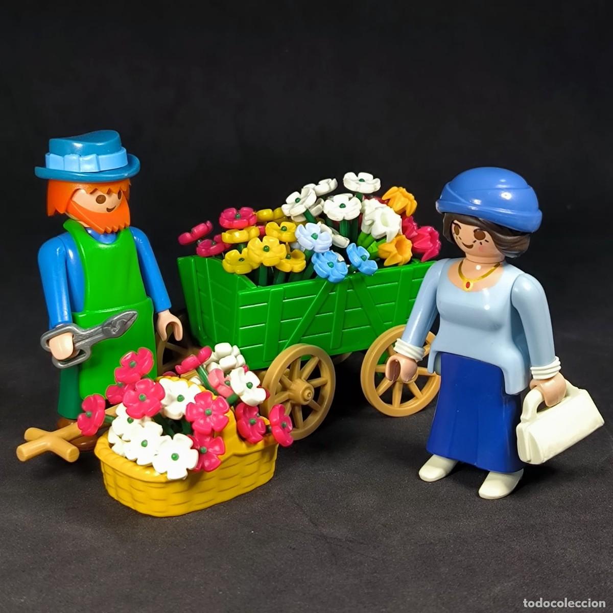 Playmobil: Playmobil jardinero con flores y dama ☼