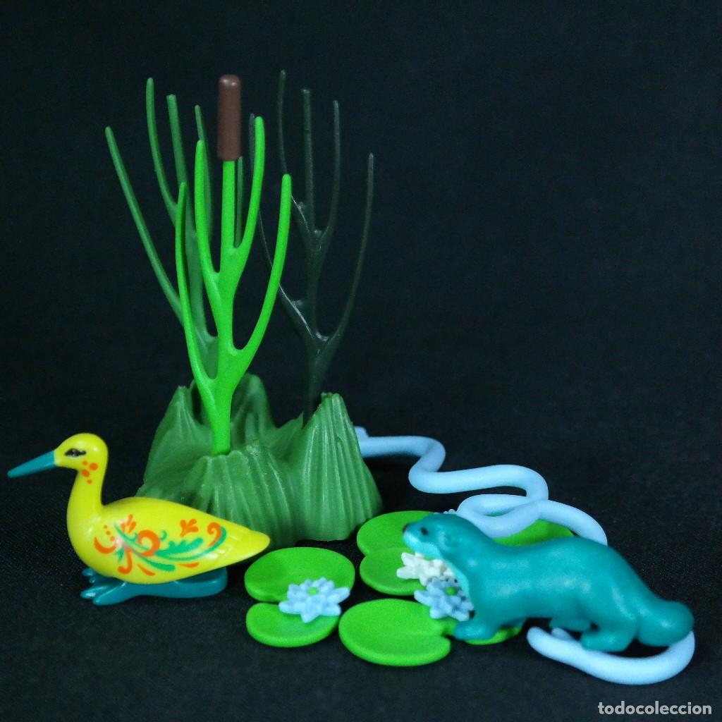 Playmobil: Playmobil estanque encantado con cigue&ntilde;a y nutria ☼