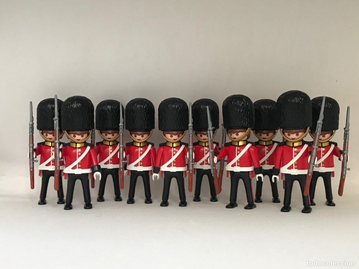 Playmobil: PLAYMOBIL lote 10 FIGURAs guardia real REF. 4577 SOLDADO INGL&Eacute;S victoriano royal guard