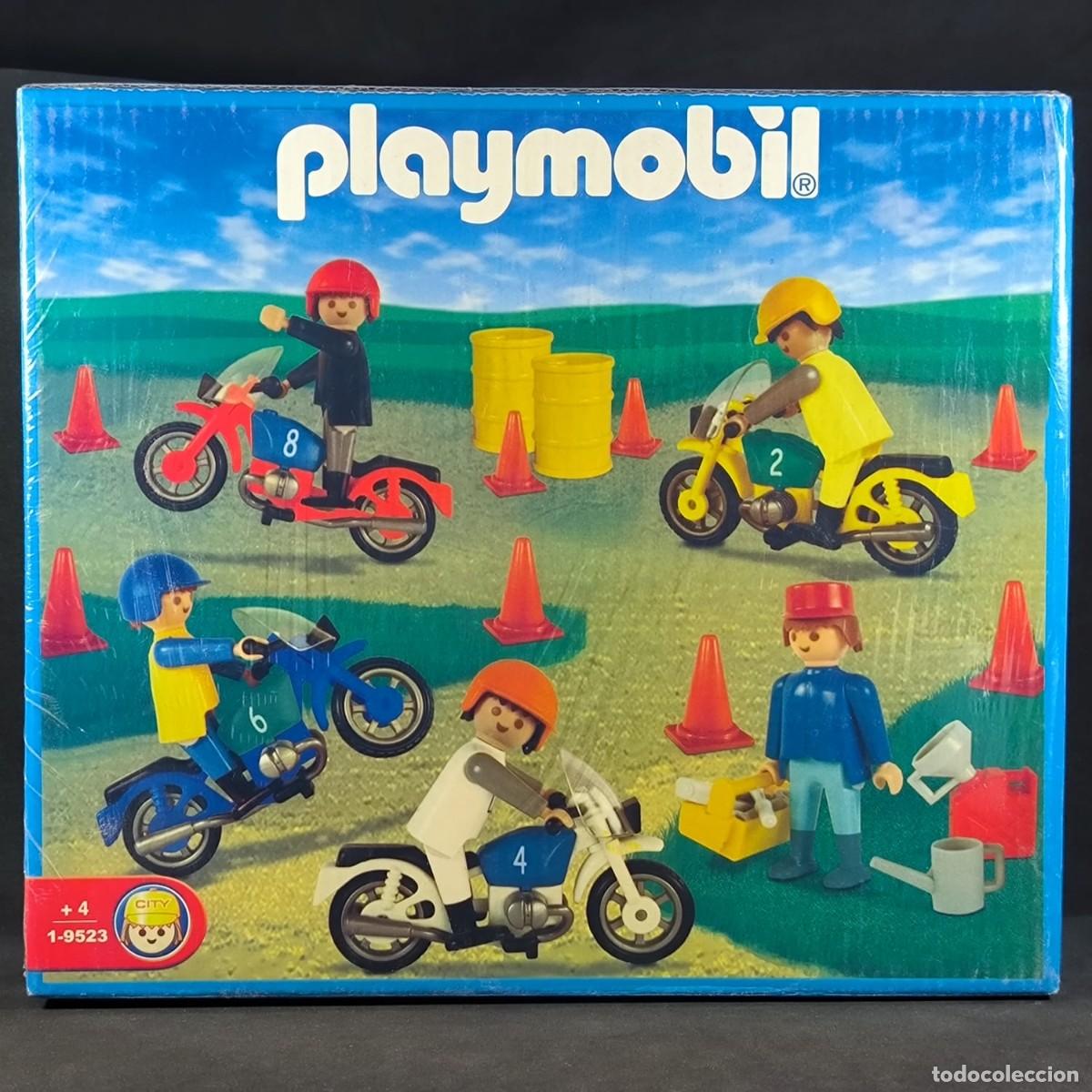 Playmobil: Playmobil carrera motos ref.1-9523 caja cerrada en folio Antex ☼