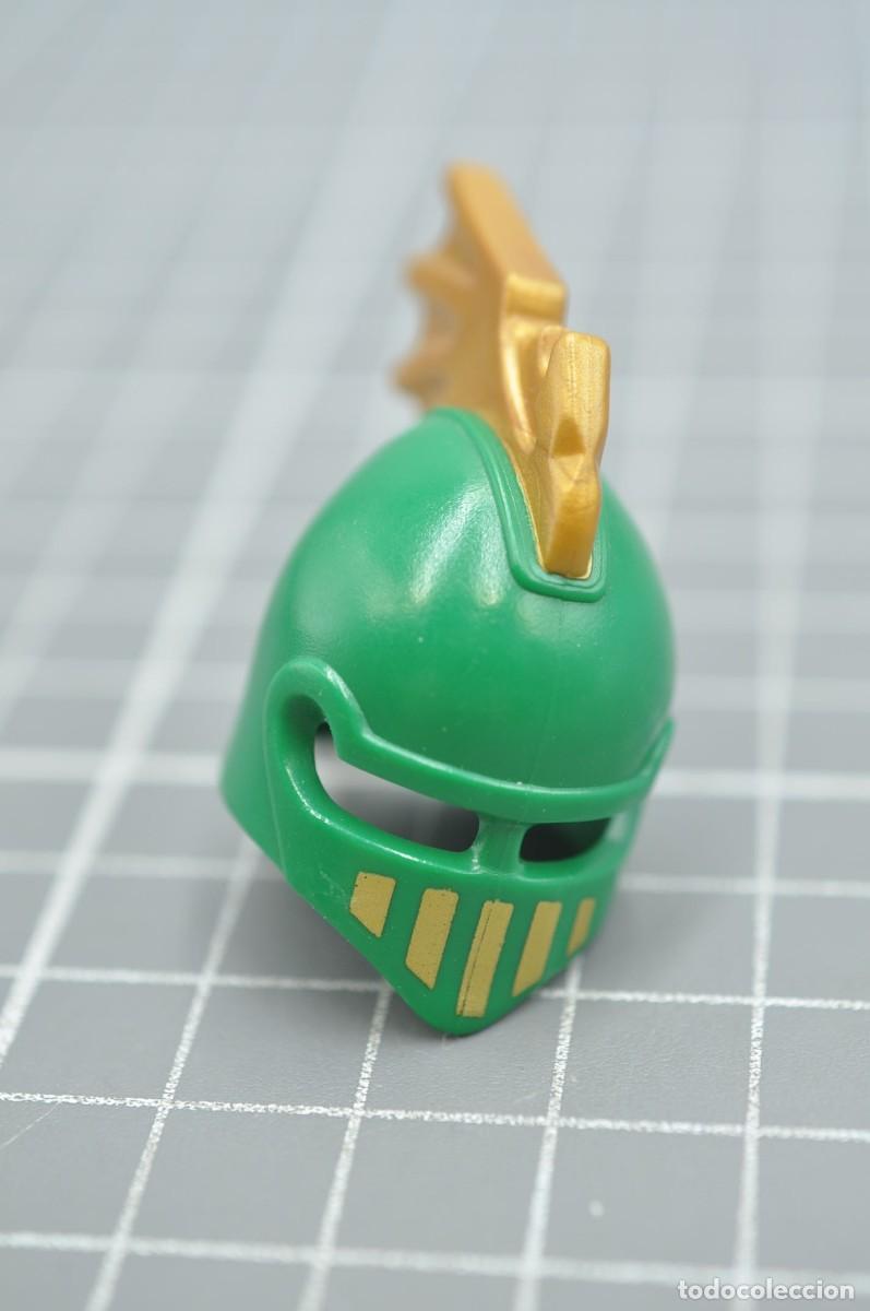 Playmobil: CJ0508 Playmobil, casco yelmo verde 4586,5731,5742,5828