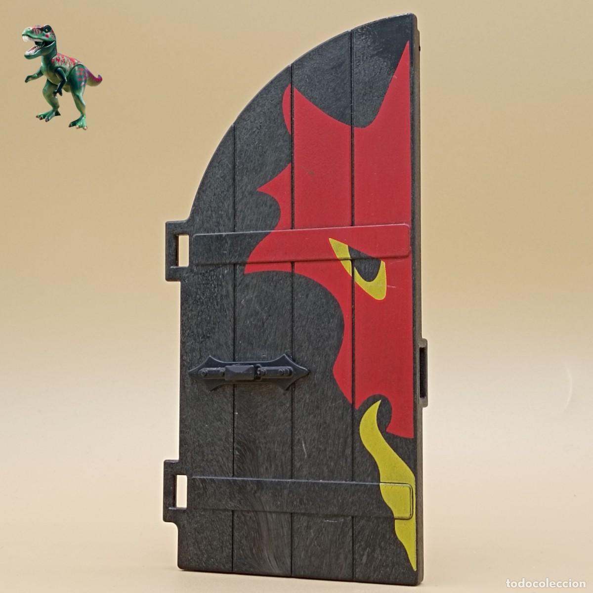 Playmobil: Playmobil puerta porton castillo del dragon rojo cerrojo entrada medieval 3269