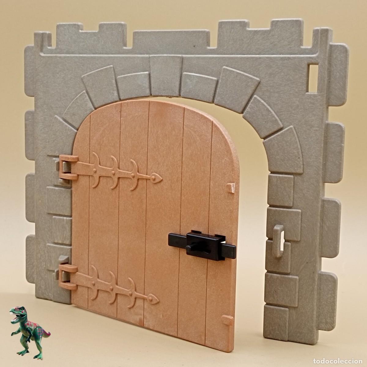 Playmobil: Playmobil porton con cerrojo puerta entrada muro castillo medieval steck 3446 3448 3449 3450 3556