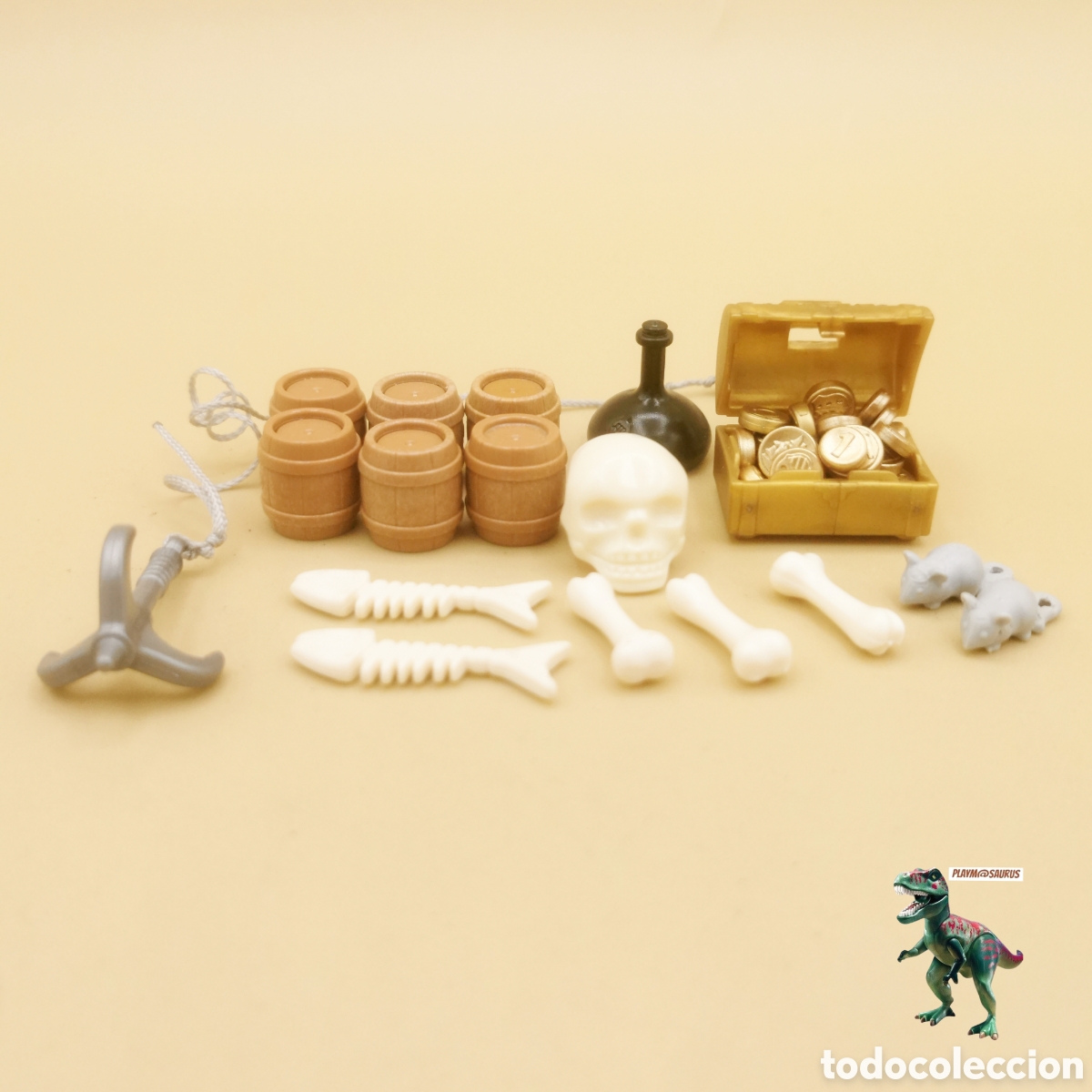 Playmobil: Playmobil 4806 provisiones piezas tesoro cofre accesorios huesos barco fantasma pirata tesoro galeon