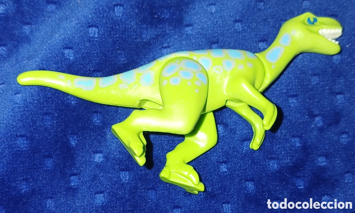 Playmobil: Dinosaurio Velociraptor Verde Manchas Azules - Ref ANI219 / 70108