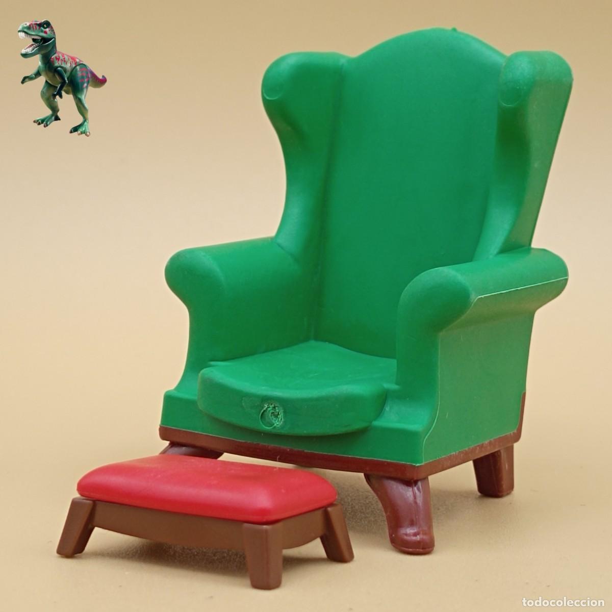 Playmobil: Playmobil sofa verde butaca salon silla sillon asiento reposapies mansion victoriana 5320 5310