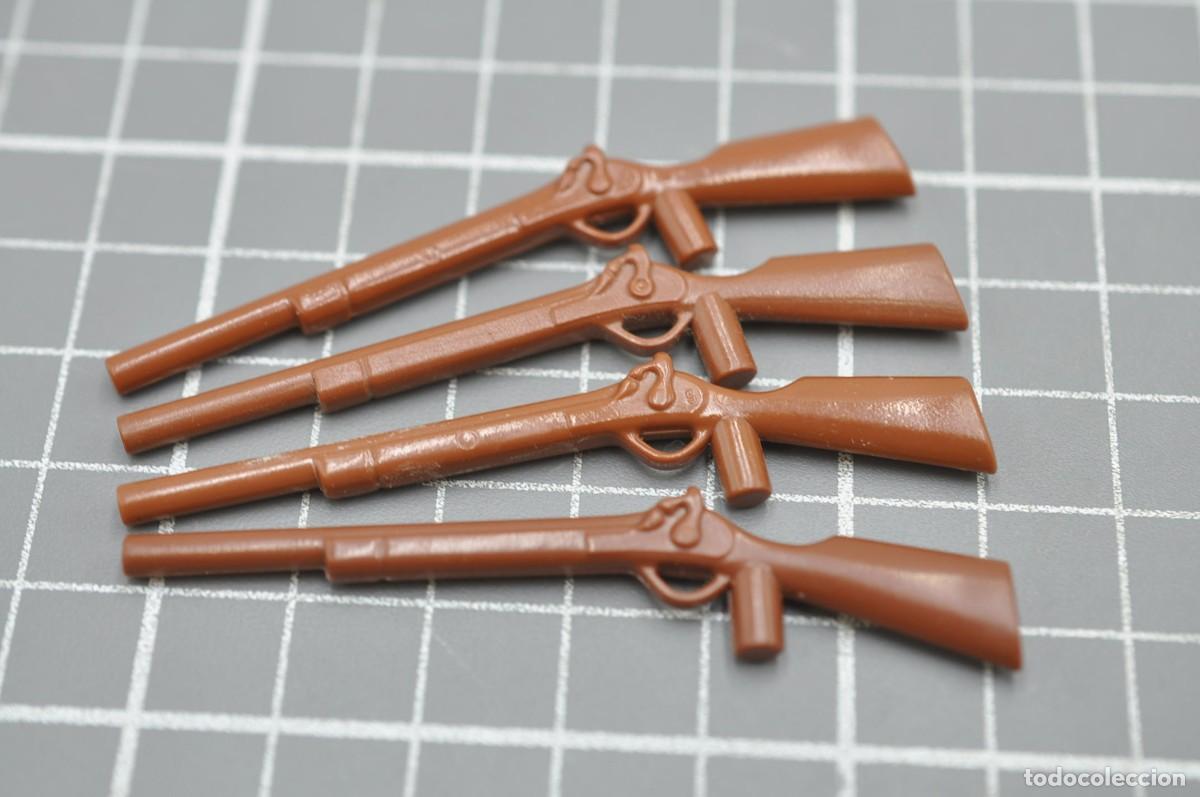 Playmobil: cj1010 Playmobil, 4 rifles marrones ca&ntilde;&oacute;n largo
