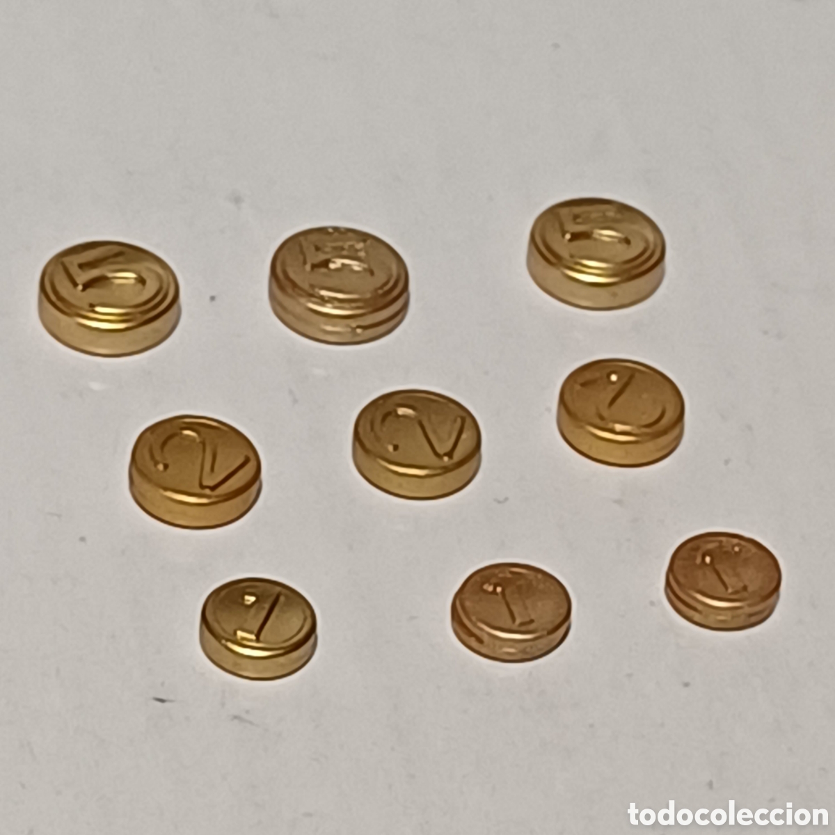 Playmobil: Pieza playmobil lote 9 monedas de oro cofre pirata banco oeste western city ciudad