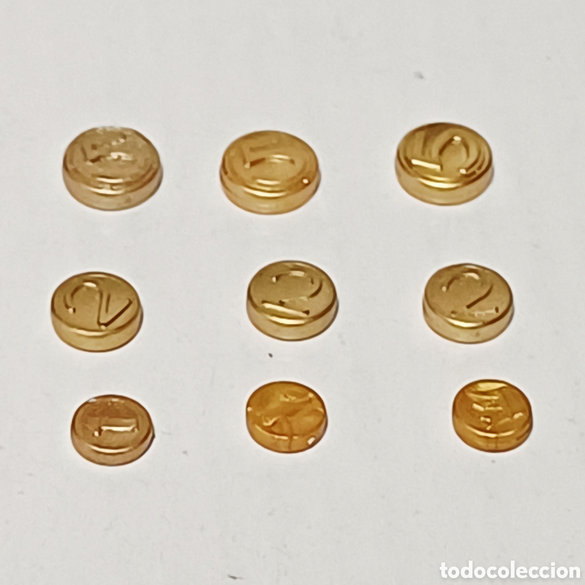 Playmobil: Pieza playmobil lote 9 monedas de oro cofre pirata banco oeste western city ciudad