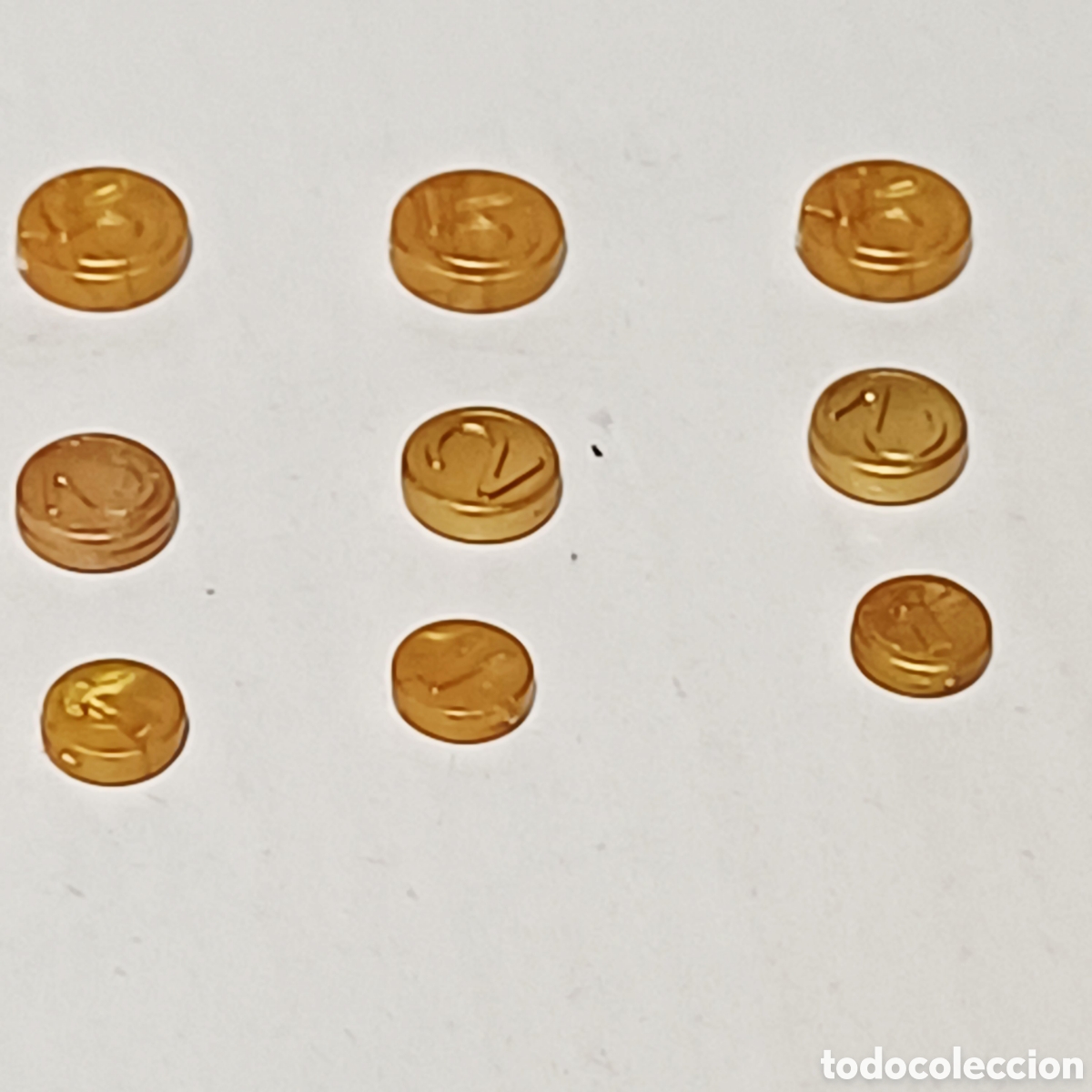 Playmobil: Pieza playmobil lote 9 monedas de oro cofre pirata banco oeste western city ciudad
