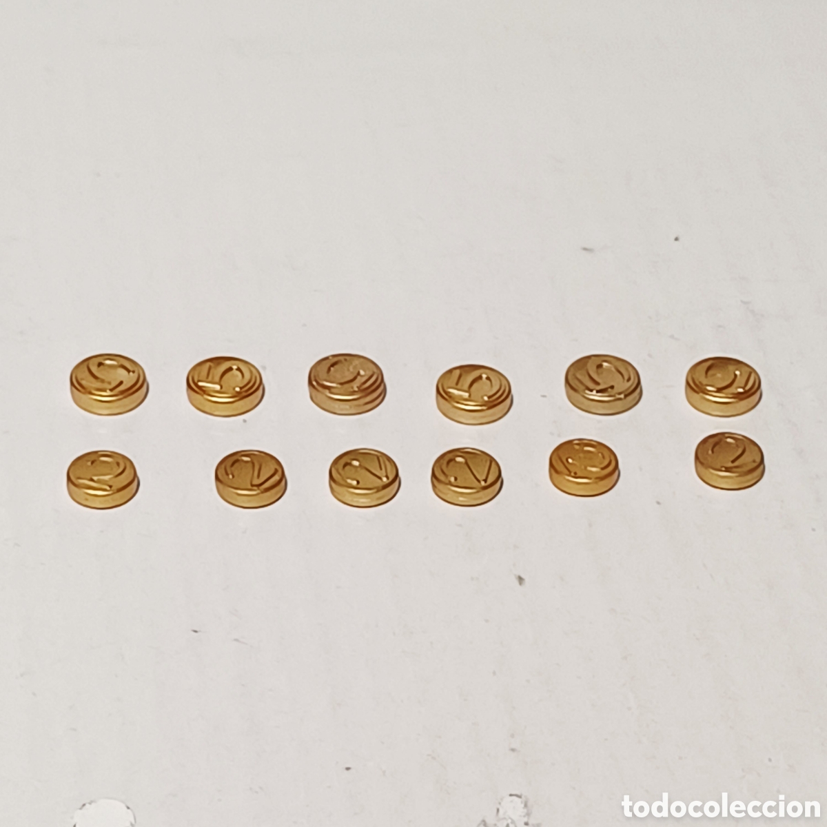 Playmobil: Pieza playmobil lote 12 monedas de oro cofre pirata banco oeste western city ciudad do lonas 5 y 2