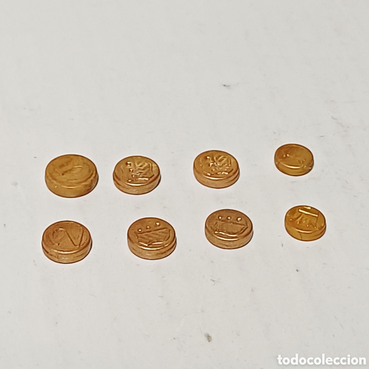 Playmobil: Pieza playmobil lote 8 monedas de cobre cofre pirata banco oeste western city ciudad