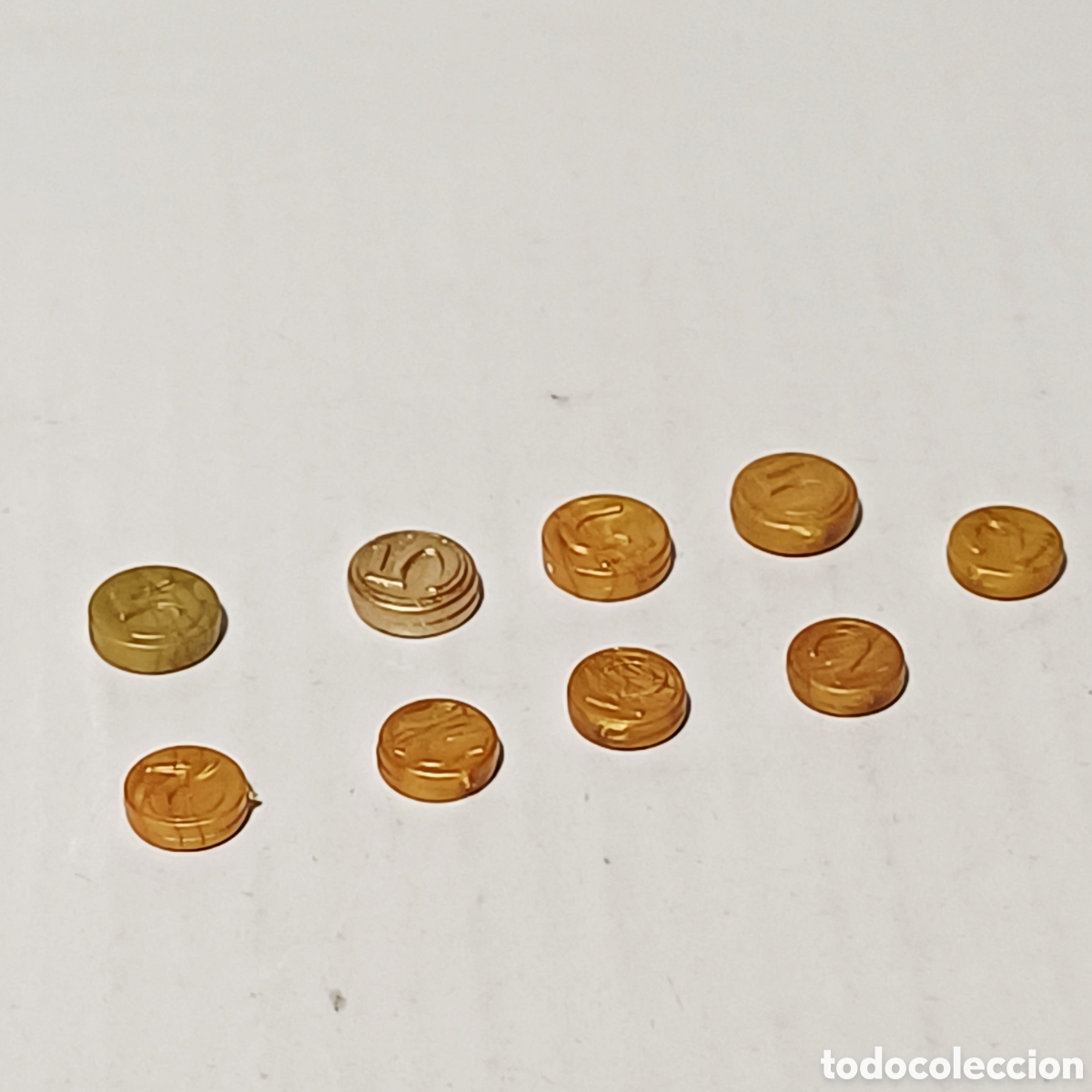 Playmobil: Pieza playmobil lote 9 monedas de oro cofre pirata banco oeste western city ciudad