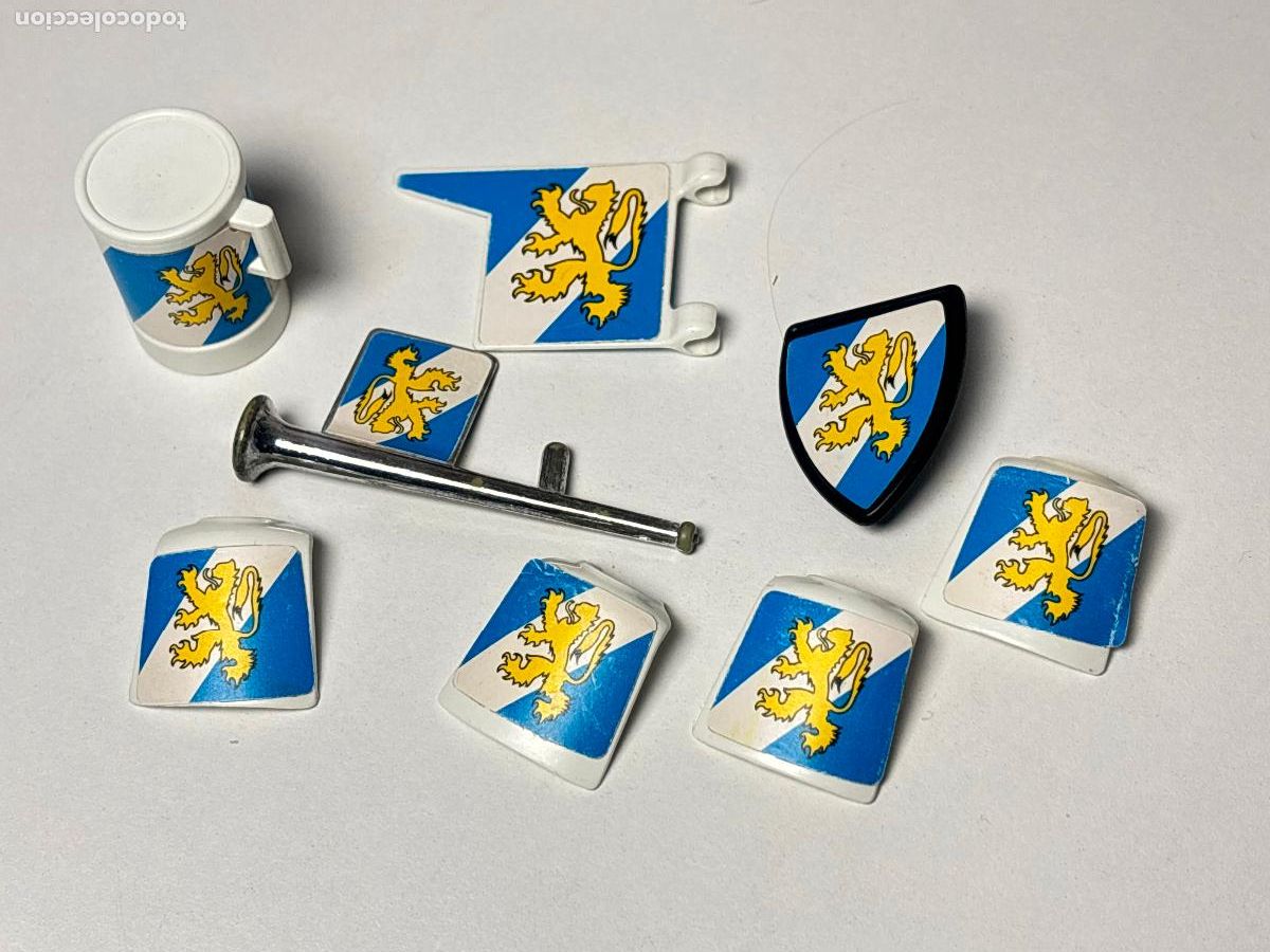 Playmobil: Playmobil lote peto trompeta escudo soldado medieval castillo