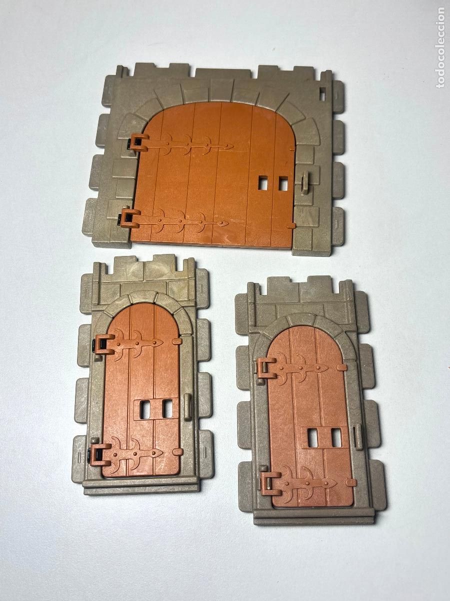 Playmobil: Playmobil lote pared con puerta medieval castillo