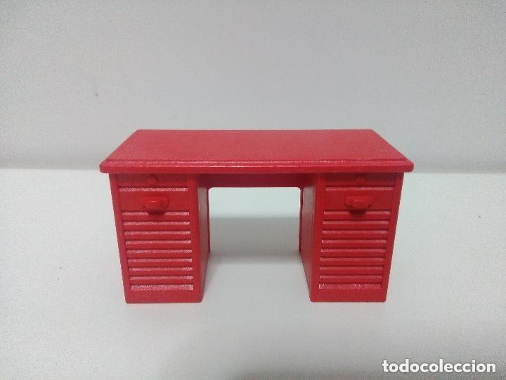 Playmobil: Pieza Playmobil mesa oeste roja banco referencia 4398 oficina del sheriff