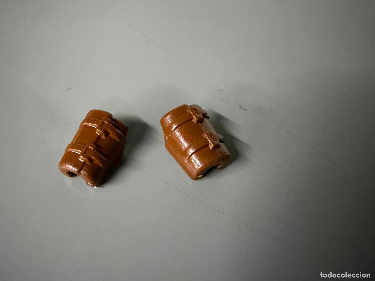 Playmobil: PLAYMOBIL cabeza +pelo peluca color chocolate + barba recambio- las 3 cosas