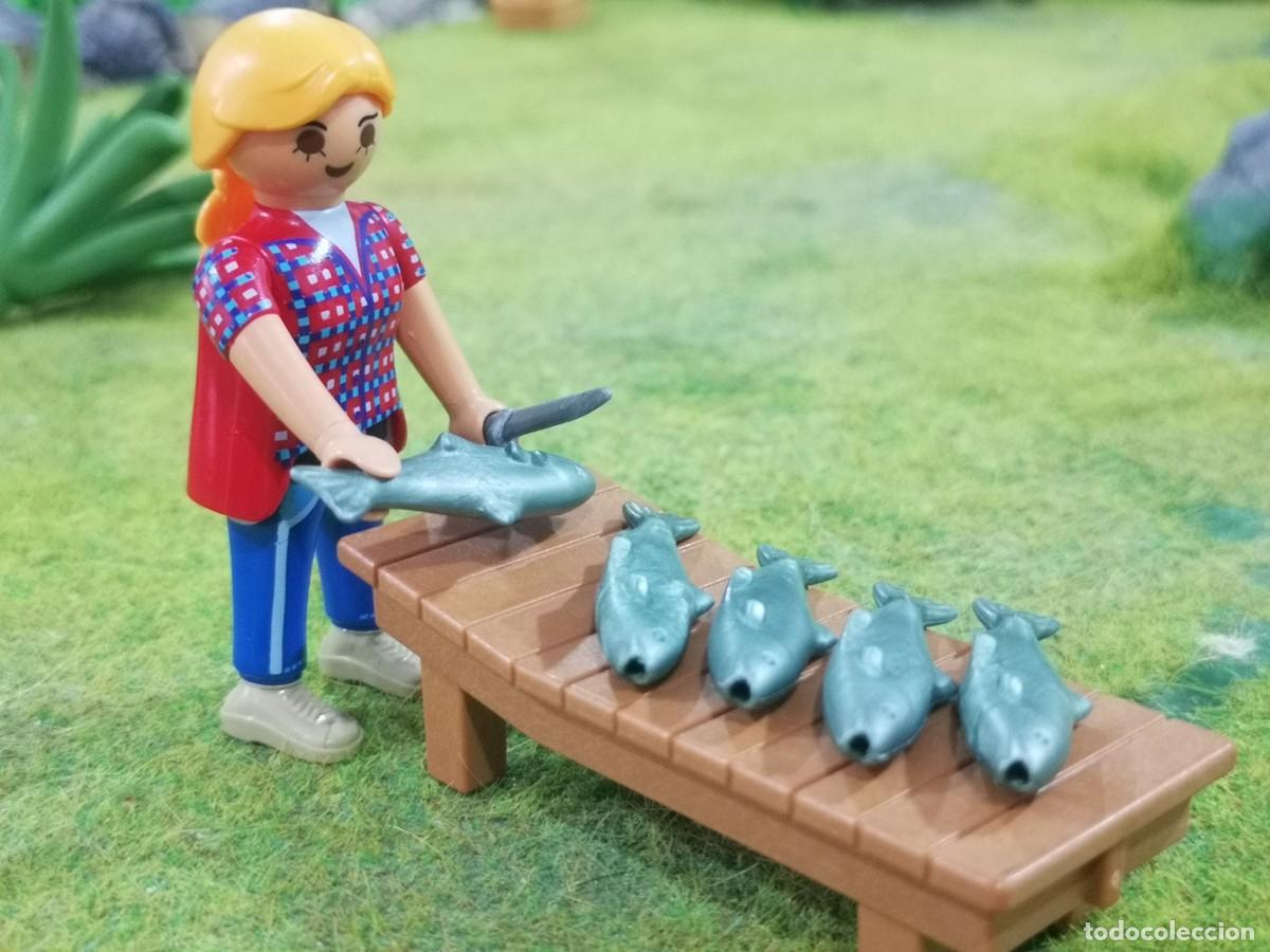Playmobil: Playmobil 5557 mujer pesca aventura salmon Pil