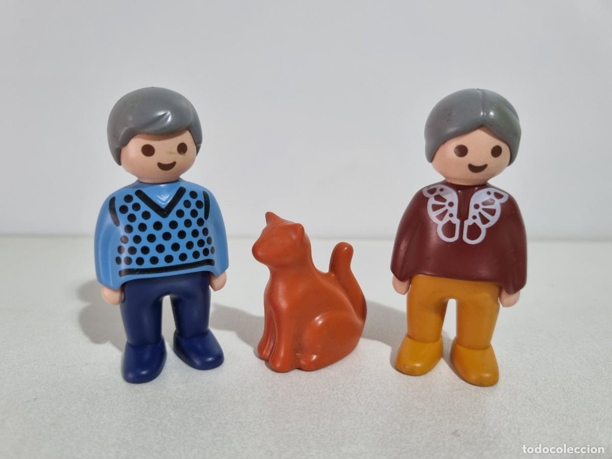 Playmobil: Playmobil 123 Infantil Abuelo Anciano Abuela Anciana Gato Pareja
