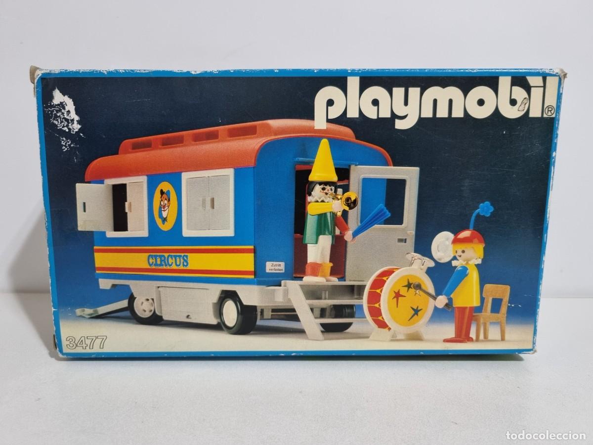 Playmobil: Playmobil 3477 Caja Antiguo Remolque Circo Payaso Musico Romani Rulotte Caravana