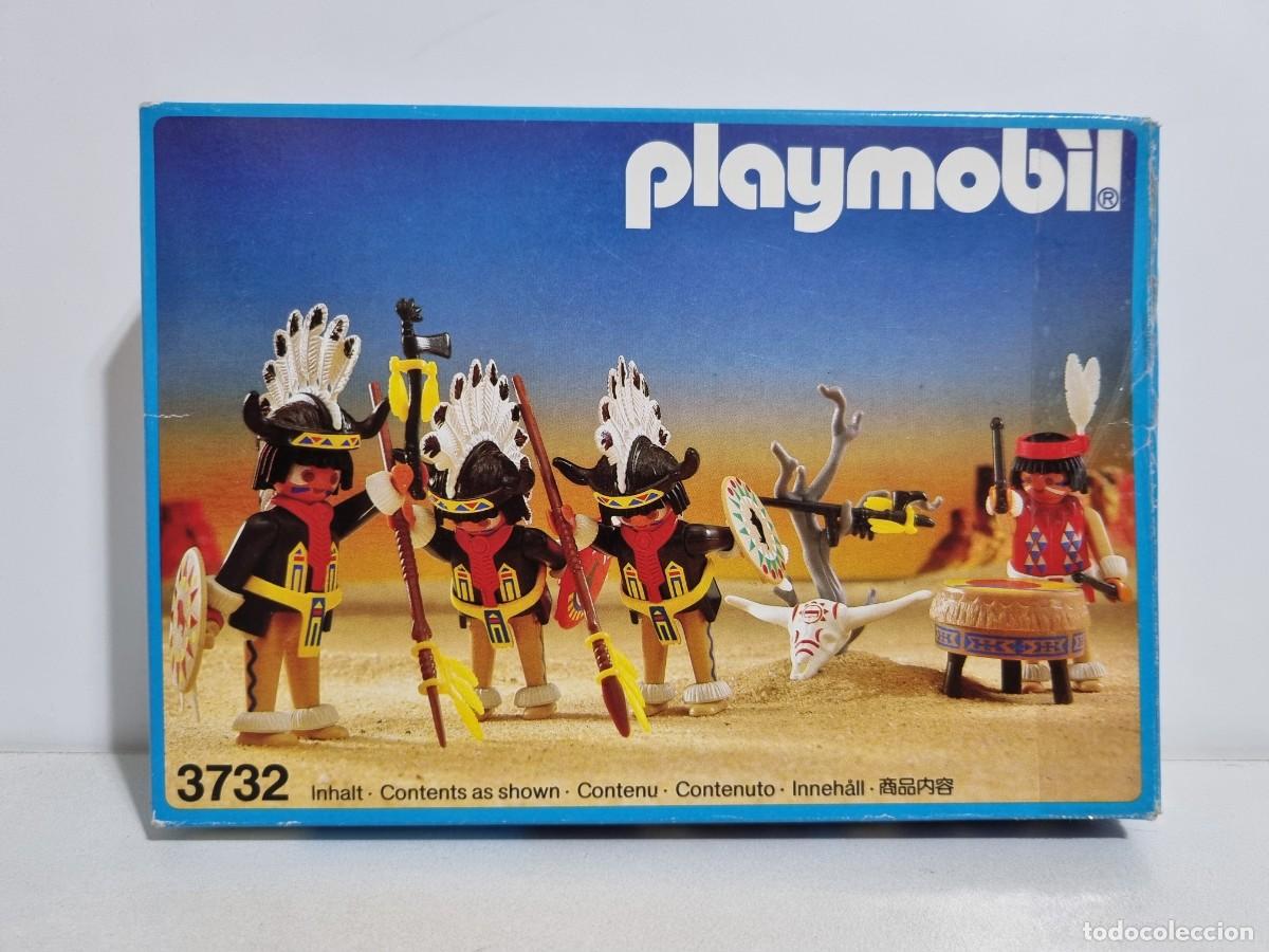 Playmobil: Playmobil 3732 Caja Antiguo Danza Guerrero Indio Cazador Bisonte Oeste Western