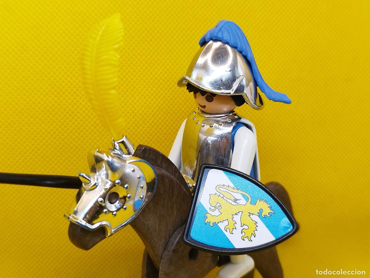 Playmobil: Playmobil Caballero con armadura cromada a caballo, click