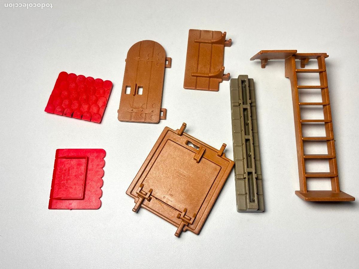 Playmobil: Playmobil lote tejado escalera pilar base Castillo torre