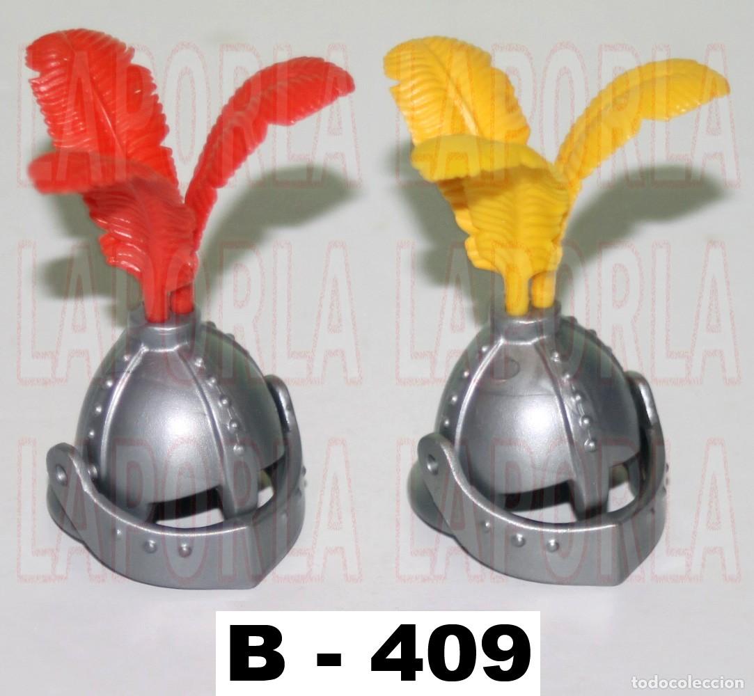 Playmobil: PLAYMOBIL 2 CASCOS CON PLUMAS - MEDIEVAL CABALLERO TORNEO (B-409)