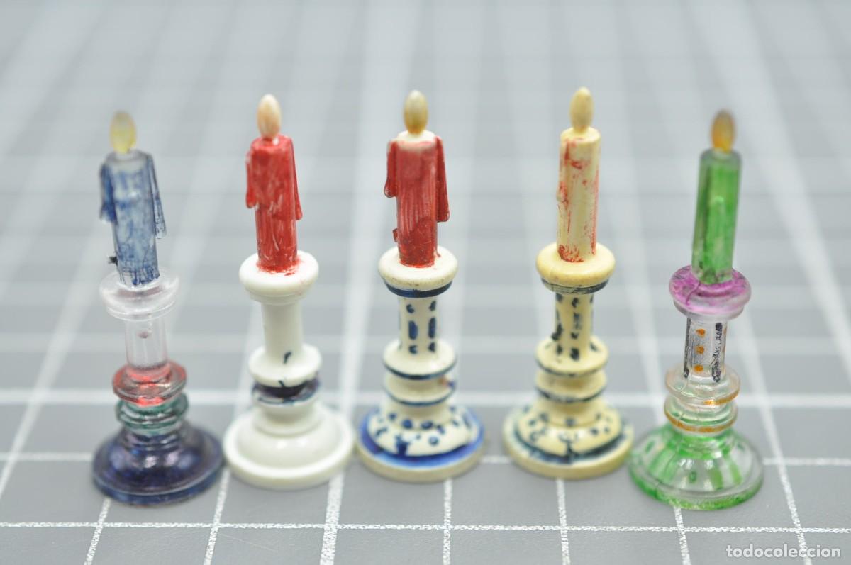 Playmobil: wsk072 Playmobil, 5 candelabros pintados