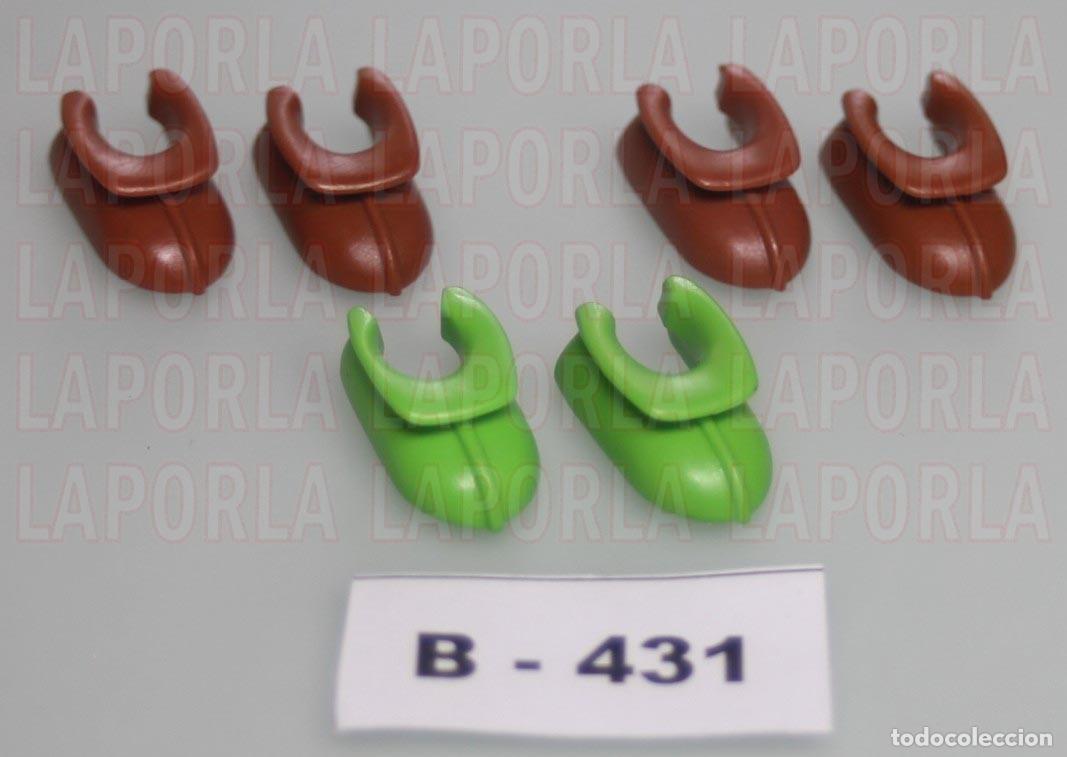 Playmobil: PLAYMOBIL 6 POLAINAS INDIOS (3 PARES) - TRIBU OESTE WESTERN (B-431)